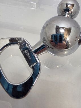 Disney Mickey Mouse Ears Chrome Bottle Opener Vintage 3” Barware